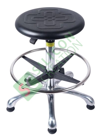 High ESD Round Stool with footrest